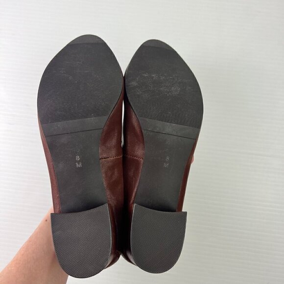 Vaneli Brown Leather Pump Size 8 Elasticized Top Classic Style - Picture 10 of 11